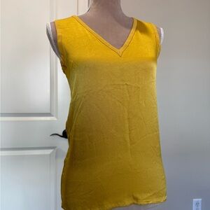 Vintage Yves Saint Laurent Mustard V-Neck Tank Top